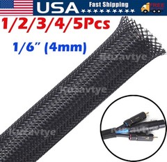 5M Loom Braided Cable Sleeve Covers Cord for Audio Video Cable Cord Protectors