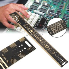 25cm 10 Inch Multifunctional PCB Ruler Measuring Tool Resistor Capacitor Chip IC