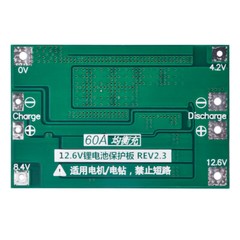 3S 13.6V 60A 18650 Li-ion Battery Charge PCB Protection Enhanced/Balanced Board
