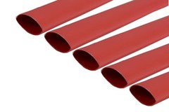 5 Lot TEMCo 9/16″ Marine Heat Shrink Tube 3:1 Adhesive Glue Lined 12″ long RED