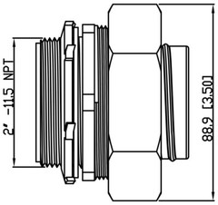 Garvin Industries DS-LTC-200, 2″, Iron, Straight, Liquid Tight Connector, 1 pc