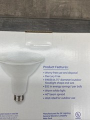 GE Basic LED Outdoor Floodlight 2 Bulbs 11w Lot Of 2 {E2}