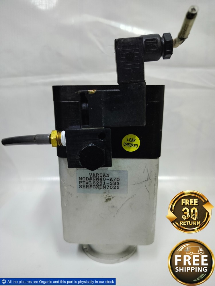 Agilent Varian NW40-A/O Pneumatic Vacuum Valve Block L6281-333 Aluminum Semicon