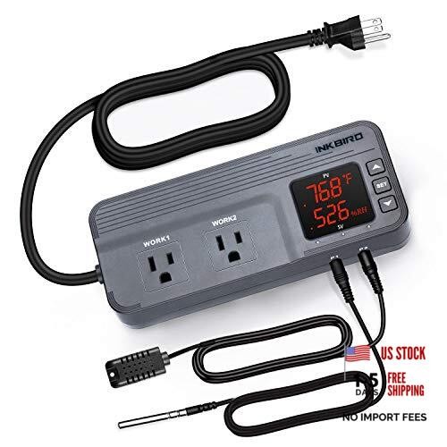 Temperature and Humidity Controller ITC-608T Pre-Wired Dual Stage English