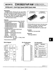Sony CXK58257BP-70LL IC Standard SRAM 32Kx8 CMOS 70NS DIP 28 PIN