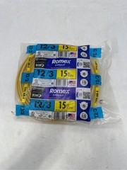 15 ft. 12/3 Solid Romex SIMpull CU NM-B W/G Wire