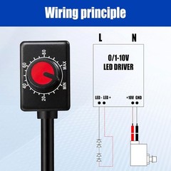 2pc DC 0/1-10V LED Dimmer Mini Controller Rotary Switch PWM Dimming for Driver
