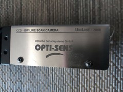 OPTI-SENS UNILINE-2048 CCD-BW LINE SCAN CAMERA + SIGMA MACRO 28 1:1.8D ASPERICAL