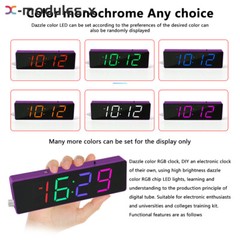 4Digit DIY Electronic Clock Kit LED Digital Clock Time Temperature Date Display