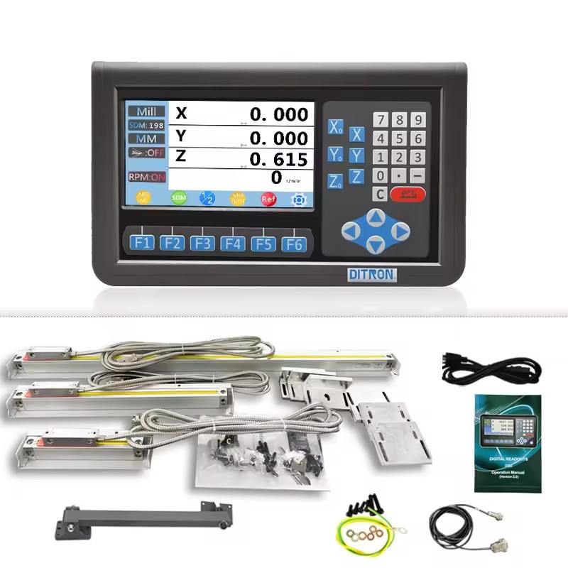 Ditron Metal 3 Axis DRO Digital Readout High Accuracy Linear Encoder Scale 5/1um