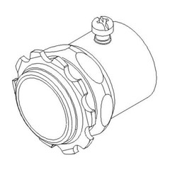 Allied SC400RKON, 4″, Steel, Set Screw, EMT Conduit Connector, 1 pc
