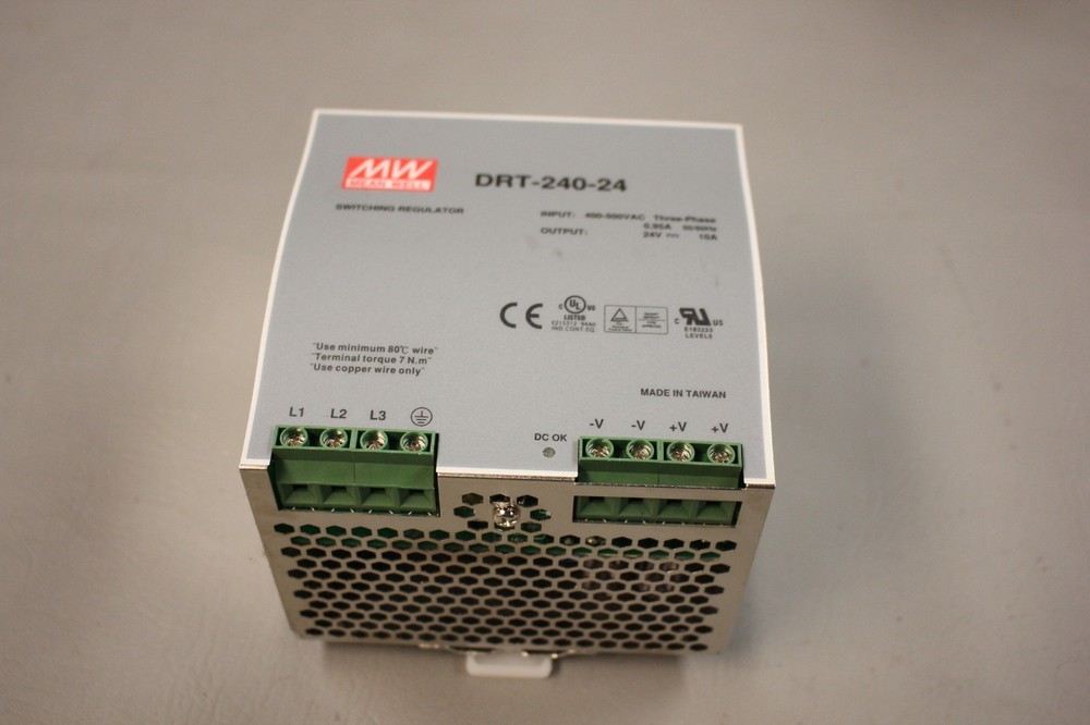 MEAN WELL DRT-240-24 POWER SUPPLY DIN RAIL 24V