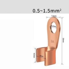 3A-1000A Open Barrel Copper Lugs Ring Terminal Crimp Battery Cable Connector OFC