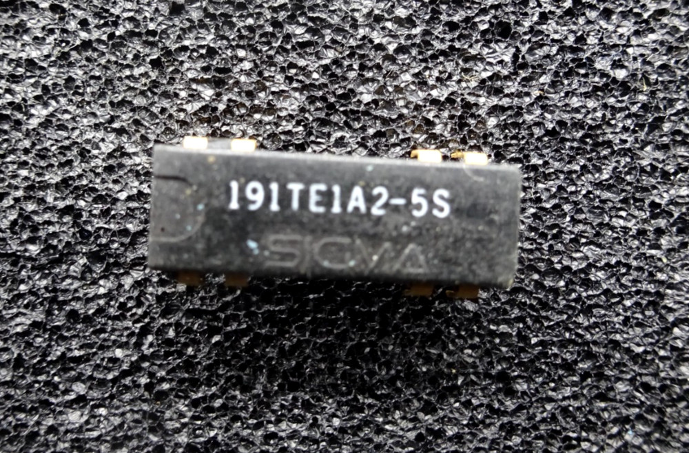 SIGMA 191TE1A2-5S 8-PIN RELAY 500mA SPST 1NO 5VDC, GOLD Pins, Vintage 1973