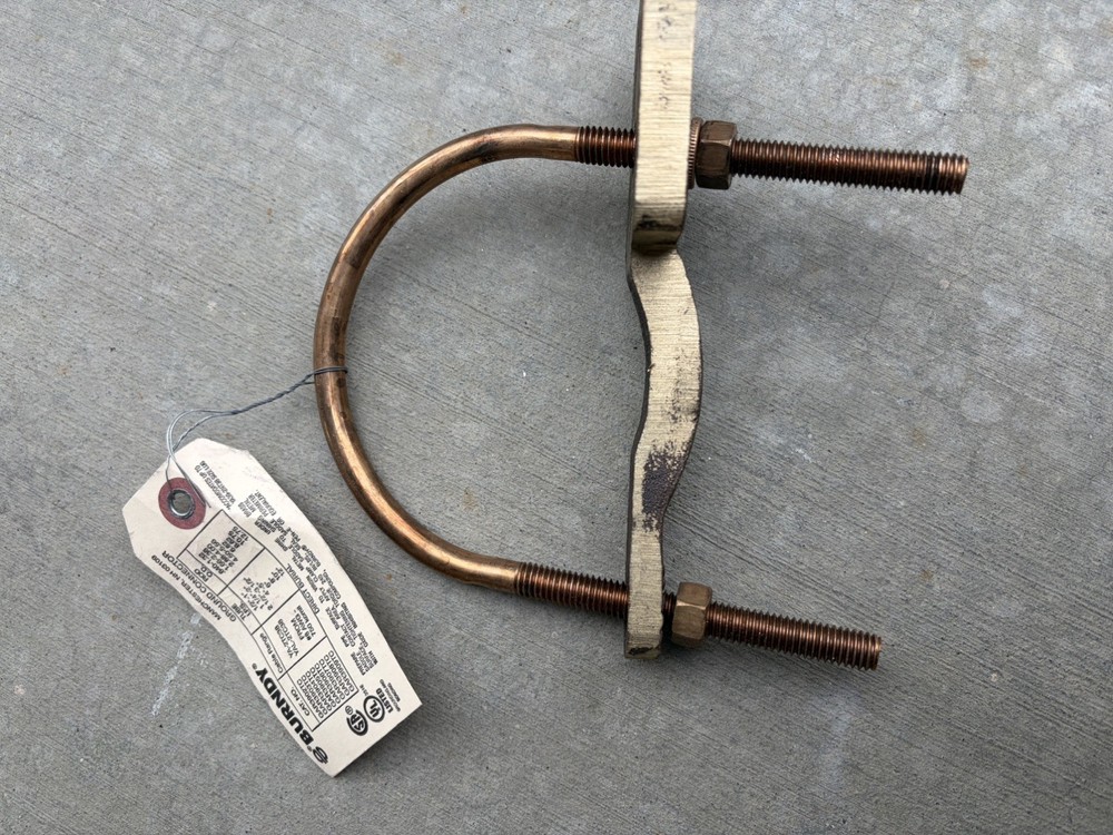 BURNDY GAR3906TC 6″ Ground Connector For Large Pipe Lrg QTY