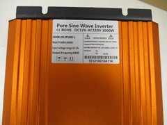 CNBOU B12P1000W-1 Pure Sine Wave Power Inverter (110VAC, 12VDC, DC – AC 1000W)