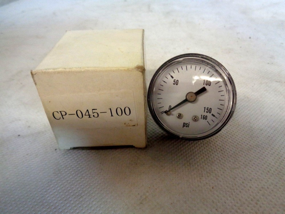 NEW CP-045-100 1-1/2 DIA 1/4 NPT BACK CONNECTION GAUGE 0-160 PSI DRY