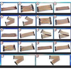 Hookup Wires10cm 15cm 20cm 21cm 30cm 40 cm M-M F-F M-F Breadboard DptJumper