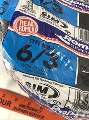 75′ 6/3 Wire ROMEX W/Ground NM-B Cable Non-Metallic EV FT Feet – Free ship – New