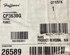 NEW- HOFFMAN SUBPANEL CP3630G