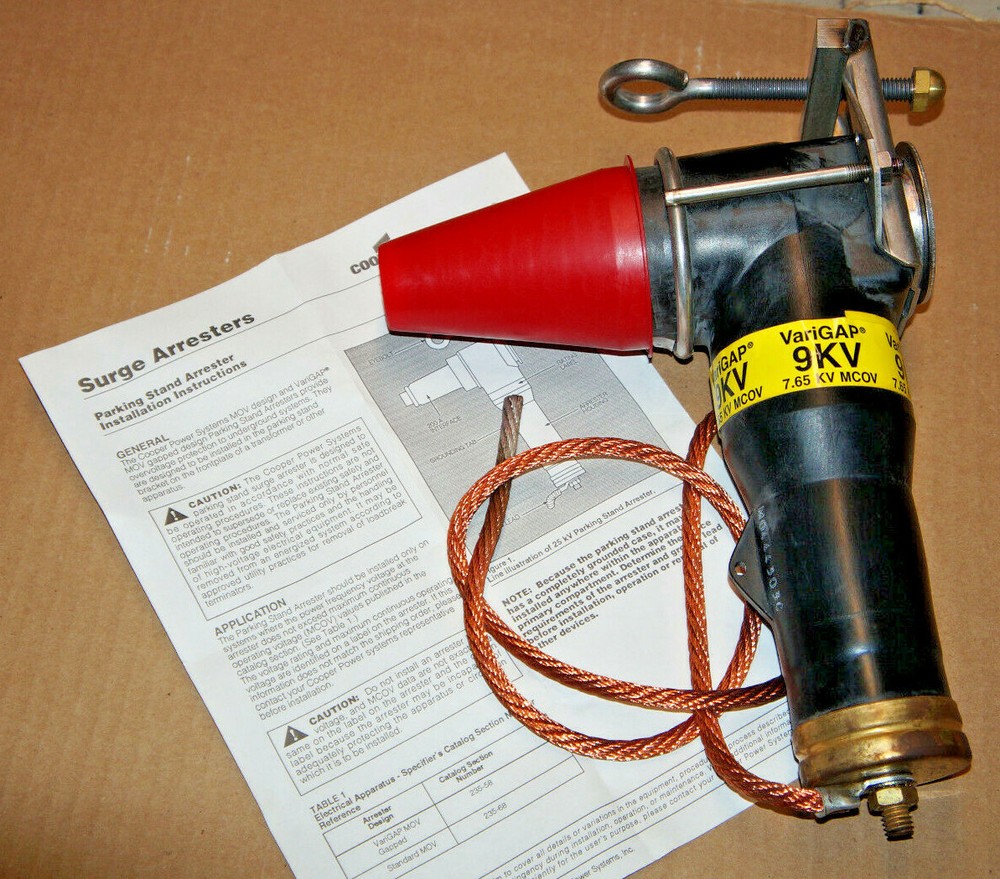 NEW! COOPER VariGAP Parking Stand Lightning Arrester 9KV, 7.65K MCOV, 15KV