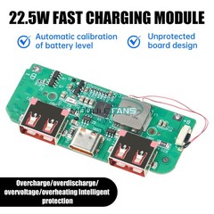 22.5W Power Bank Motherboard Module Fast Charging Mobile Power Circuit Board