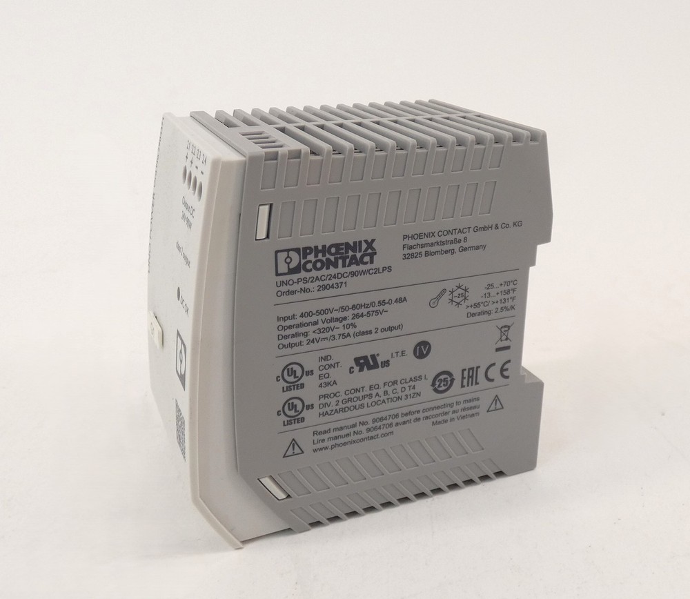 Phoenix Contact UNO-PS-2AC/24DC/90W/C2LPS 2904371 Power Supply
