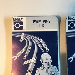 2 NOS Brady Electrical Wire Label Numbers PWM-PK-3 1-45 & PWM-PK-14 46-90
