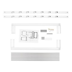 White Heavy Duty Cable Reel Holder and Dispenser With 6 Stainless Steel Rods