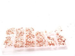 160Pcs Battery Cable Ends, Copper Wire Lugs Assortment Kit AWG 4 6 8 10 Gauge