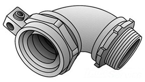 Oz-Gedney 4Q-9200LT, 2″, Insulated with Lug, 90D, Liquid Tight Connector, 2pc