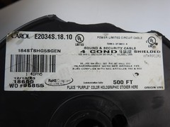 500ft-Carol E2034S Wire 18 gauge 4 conductor -Shielded Sound/Security Cable Gray