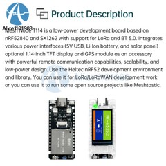 HelTec AutoMation Node T114 LoRa Development Board nRF52840 SX1262 Module Type-C