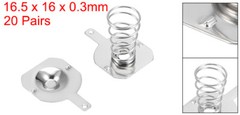 20pairs 18650 Battery Negative to Positive Conversion Spring Contact 16.5mmx16mm
