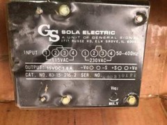 GS SOLA Electric 83-15-216-2 DC Power Power Supply 15VDC 1.6A -NIB
