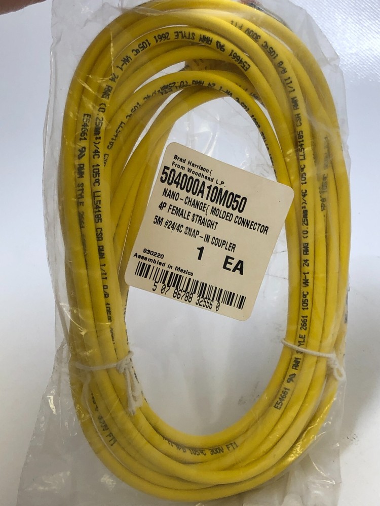BRAD Connect NANO-Change 50400A10M050 4P, Female Straight, 5M #24-4C Snap-in