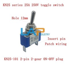 1PCS New toggle switch KN25-101 25A 250V (Two gears Two feet) Screw/Insert Foot