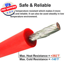 14 AWG Silicone Wire Kit 40Ft – 20Ft Red & Black, Flexible, High Tem