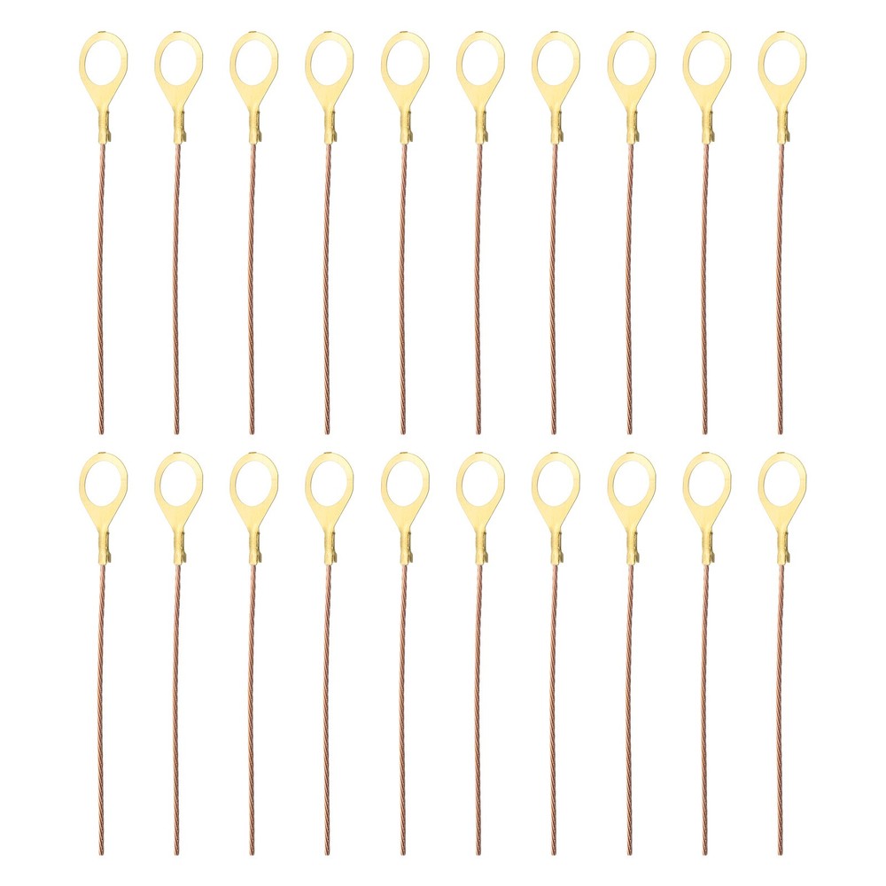 20Pcs 6 Inch Bare Copper Wire-Copper Grounding Lugs Copper Cables with Lug