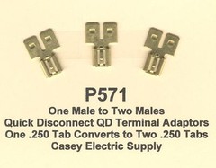 (10 PC) 3 WAY Female/Double Male .250 1/4″ WIRE CONNECTOR MADE IN USA