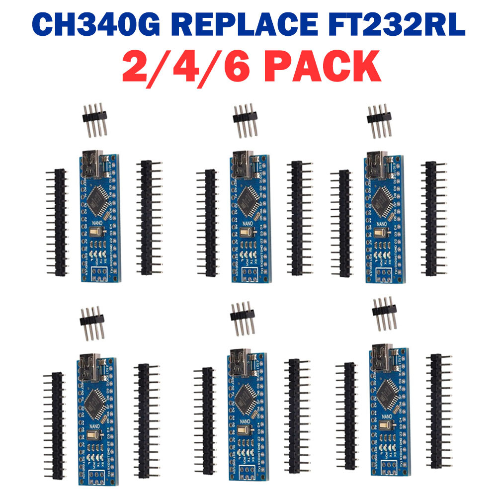 2/4/6PCS Nano V3.0 Mini USB ATmega328P-AU CH340 5V Board USB For Arduino HOT