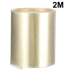 PVC Heat Shrink Tubing Tube 70mm Flat Width for 18650 2M Clear