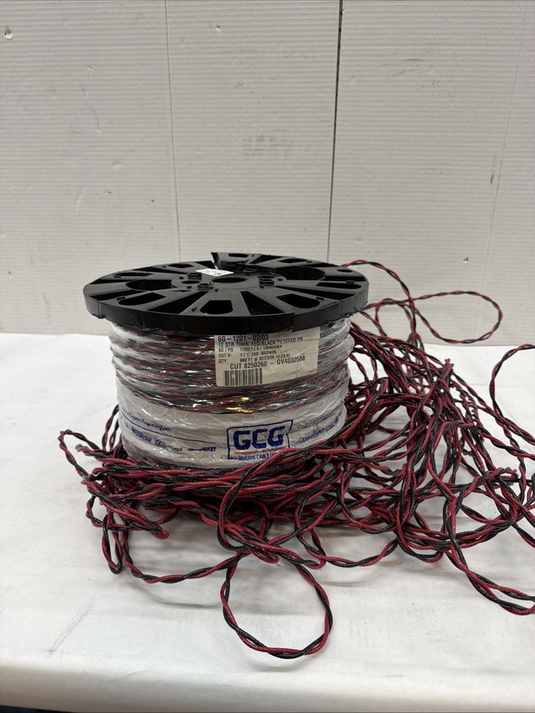 Genuine Cable Group 12 STR Red And Black Twisted THHN 660FT 6G-1201-02/03