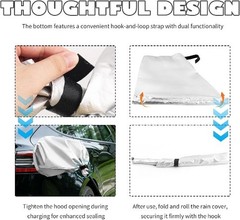 EV Charger Cover for Outdoor, Charging Port Rain Cover with Double Magnetic Seal