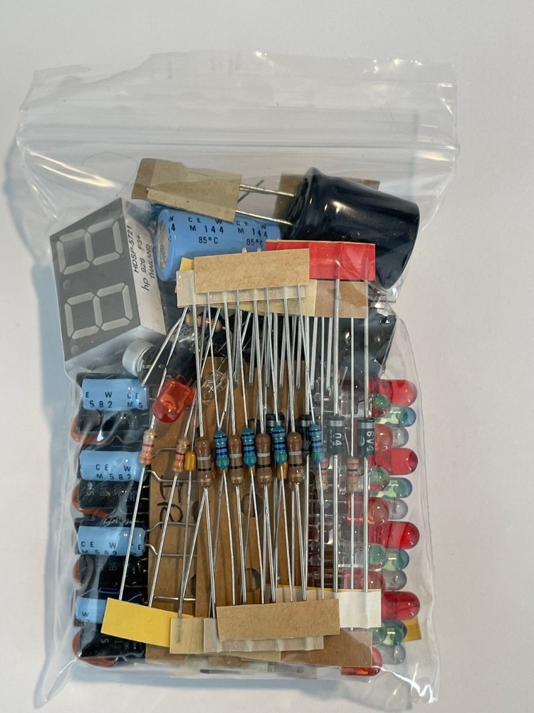 BEST Electronic Bag of Parts Components Nice, Capacitors, LEDs +MORE DIY