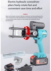 Electric Press Tool for Cable Lugs ME-240T Hydraulic Pliers Battery Crimper