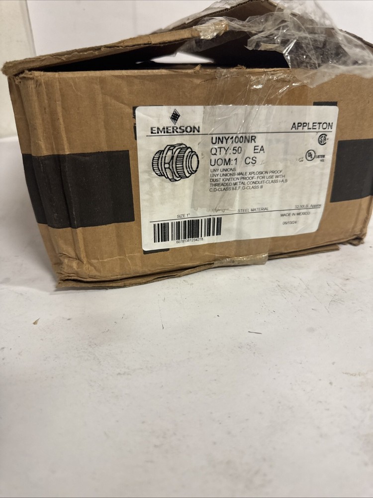 Appleton UNY100NR, Exp Proof Conduit Union, 1 Type Uny, 50 Piece