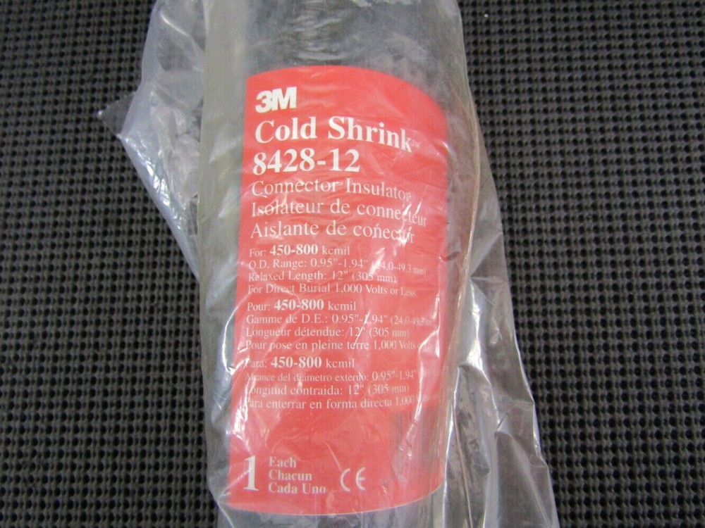 3M 8428-12 Black Cold Shrink Sleeve Connector – Factory Sealed