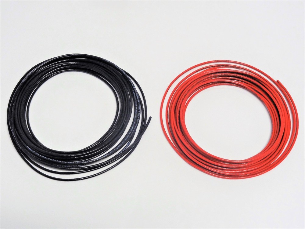 50 FT 14 AWG BLACK & RED THHN THWN STRANDED COPPER BUILDING WIRE 25 FT EA
