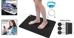 Durable Grounding Pad Kit for Better Sleep: 12×24 with 15ft Cord & Wriststrap